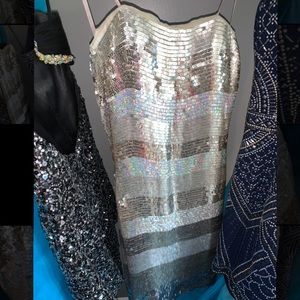 Silver Homecoming Dress